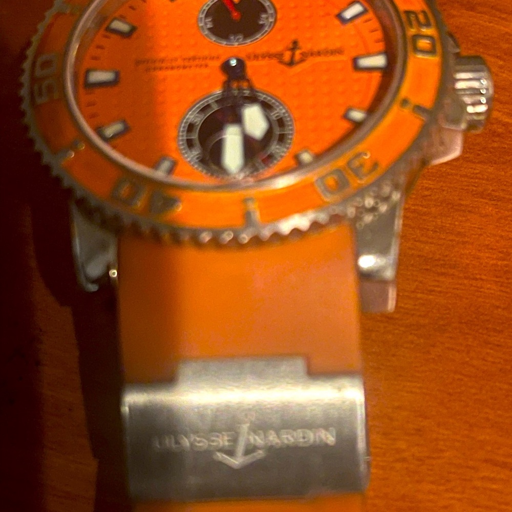 Sony Pictures Movie Ulysse Nardin Orange Dive Watch with Silver Clone - Picture 4 of 9